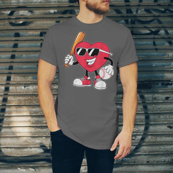Heart Play Baseball Valentine's Day Teens Boys Girls Kids Unisex Jersey T-Shirt Heart Play Baseball Valentine's Day Teens Boys Girls Kids Unisex Jersey T-Shirt
