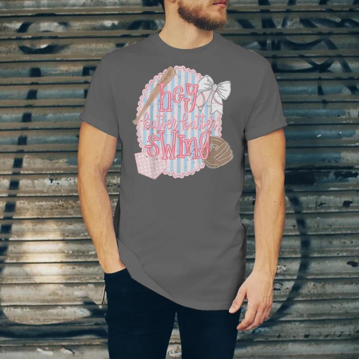 Hey Batter Batter Swing Baseball Game Day Coquette Bow Girly Unisex Jersey T-Shirt Hey Batter Batter Swing Baseball Game Day Coquette Bow Girly Unisex Jersey T-Shirt