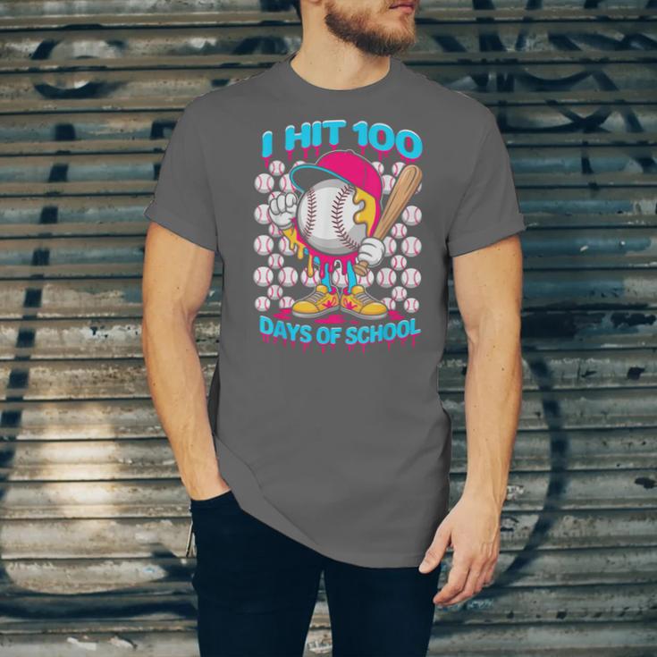 I Hit 100 Days Of School Baseball Ice Cream Drip Unisex Jersey T-Shirt I Hit 100 Days Of School Baseball Ice Cream Drip Unisex Jersey T-Shirt