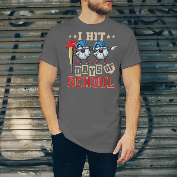 I Hit 100 Days Of School Baseball Kids Boy Teacher 100th Day Unisex Jersey T-Shirt