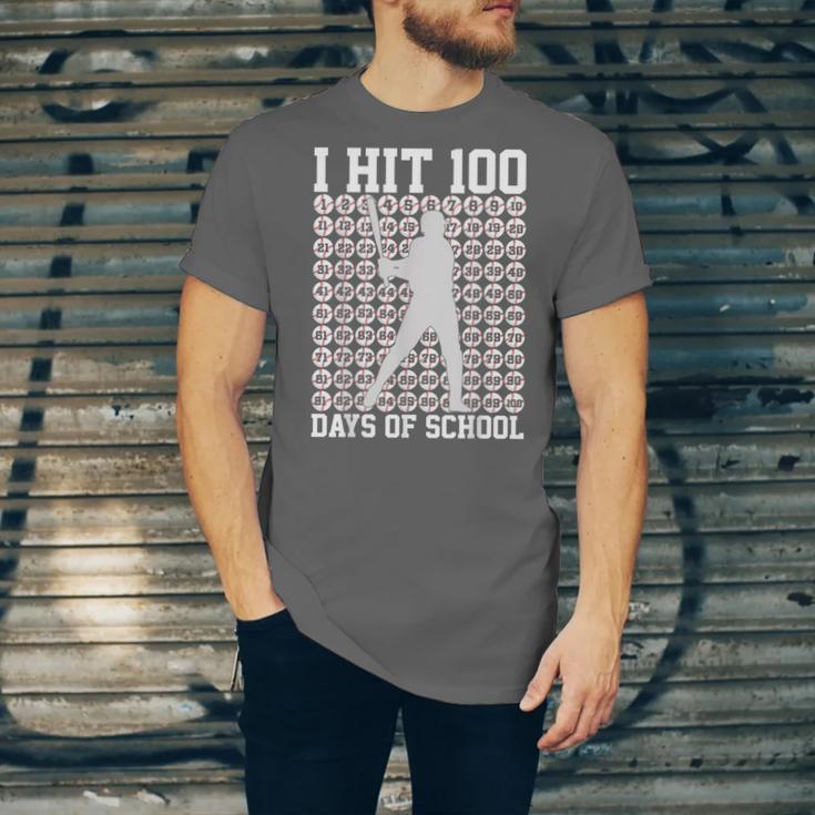 I Hit 100 Days Of School Boys Kids 100th Day Balls Baseball Unisex Jersey T-Shirt I Hit 100 Days Of School Boys Kids 100th Day Balls Baseball Unisex Jersey T-Shirt