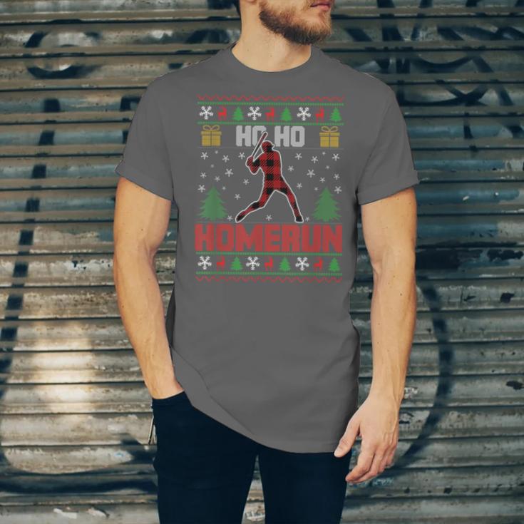 Ho Ho Homerun Xmas Sports Player Baseball Ugly Christmas Unisex Jersey T-Shirt Ho Ho Homerun Xmas Sports Player Baseball Ugly Christmas Unisex Jersey T-Shirt
