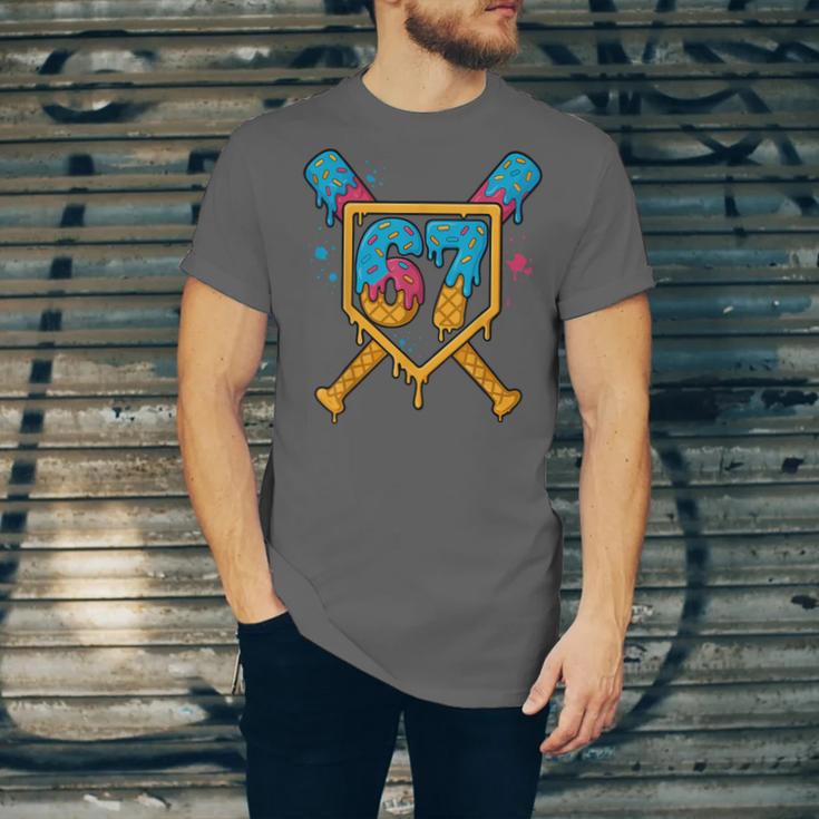 HUGvyn 67 Baseball Ice Cream Drip Six Seven Genz Alpha Slang Unisex Jersey T-Shirt HUGvyn 67 Baseball Ice Cream Drip Six Seven Genz Alpha Slang Unisex Jersey T-Shirt