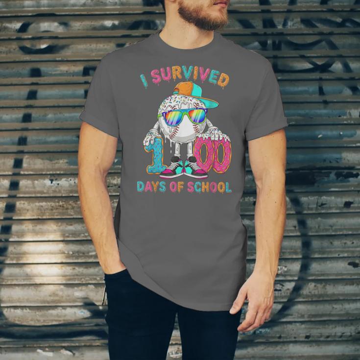 HUGvyn I Survived 100 Days Of School Baseball 6 7 Ice Cream Unisex Jersey T-Shirt HUGvyn I Survived 100 Days Of School Baseball 6 7 Ice Cream Unisex Jersey T-Shirt