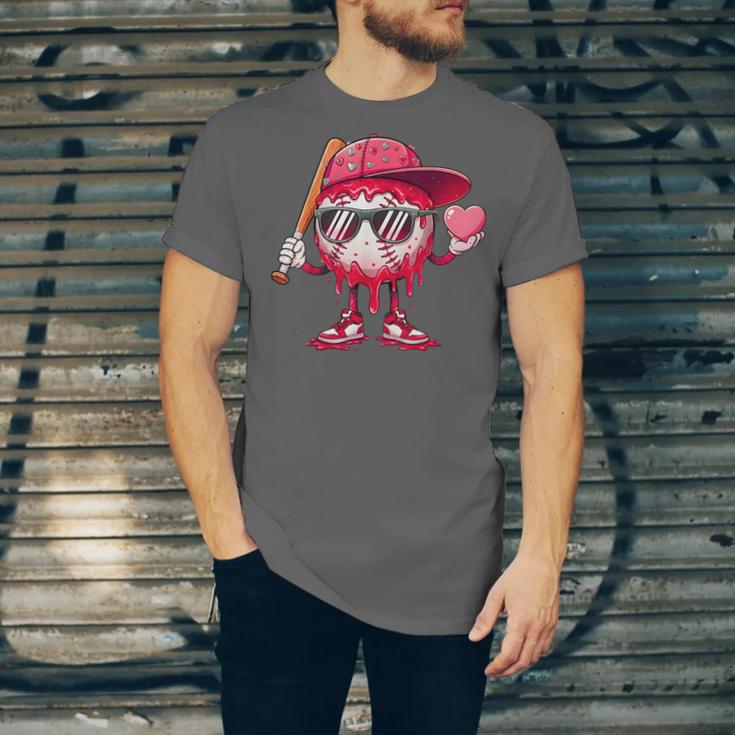 Ice Cream Drip Baseball Valentine's Day Spots Baseball Drip Unisex Jersey T-Shirt