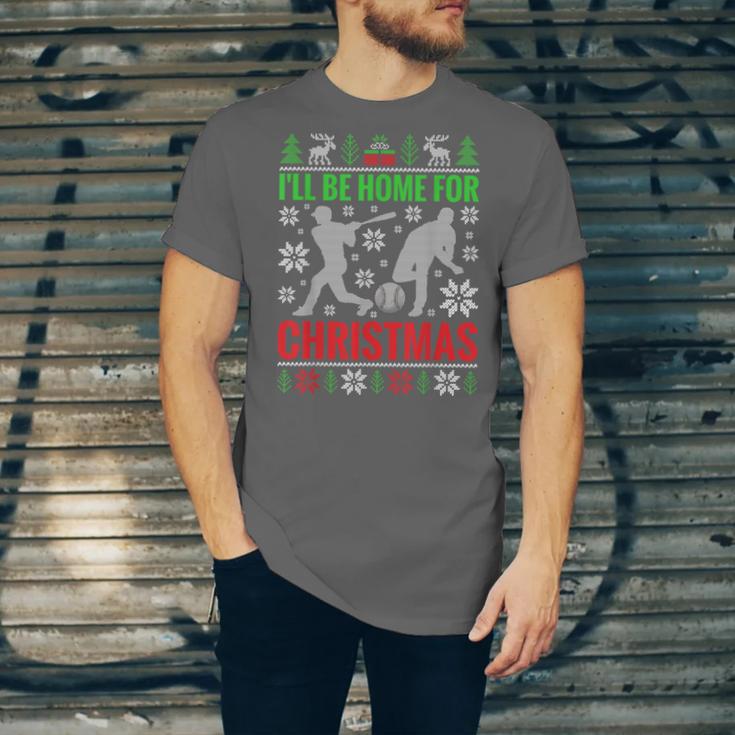 I'Ll Be Home For Christmas Baseball Xmas Unisex Jersey T-Shirt I'Ll Be Home For Christmas Baseball Xmas Unisex Jersey T-Shirt