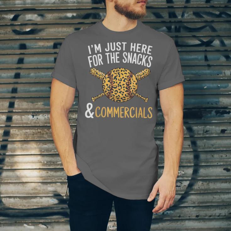 I'm Just Here For The Snacks And Commercials Baseball Unisex Jersey T-Shirt I'm Just Here For The Snacks And Commercials Baseball Unisex Jersey T-Shirt