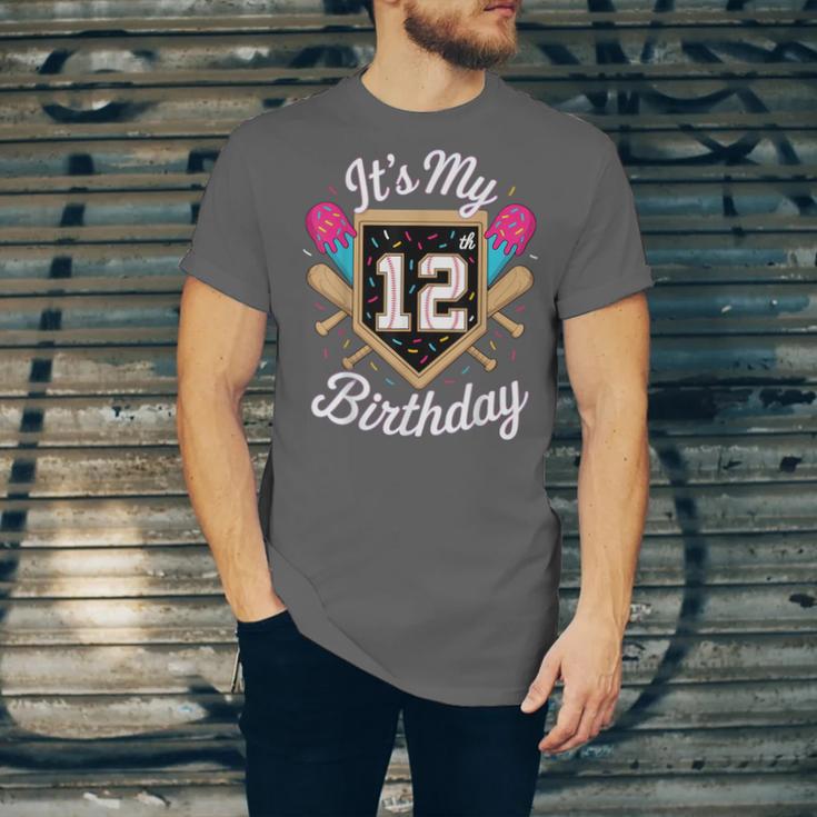 It's My 12th Birthday Baseball Fan Celebration Unisex Jersey T-Shirt