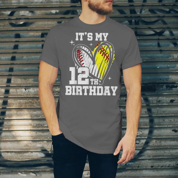 It's My 12th Birthday Baseball Softball Heart 12 Year Old Unisex Jersey T-Shirt It's My 12th Birthday Baseball Softball Heart 12 Year Old Unisex Jersey T-Shirt
