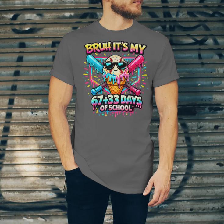 It's My 6733 Days Of School Baseball Ice Cream Dripping Unisex Jersey T-Shirt It's My 6733 Days Of School Baseball Ice Cream Dripping Unisex Jersey T-Shirt