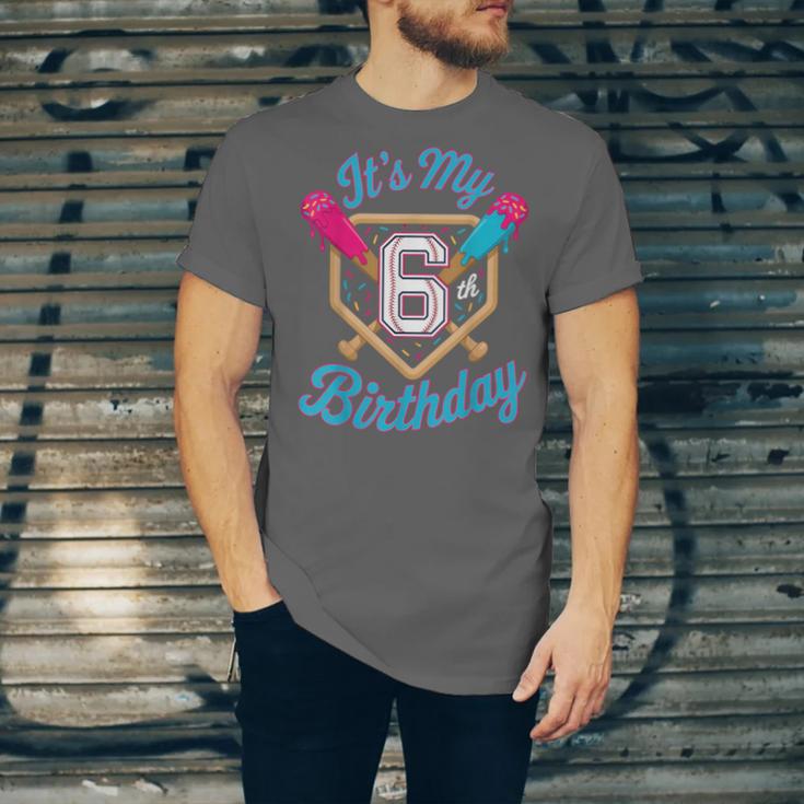 It's My 6th Birthday Baseball Fan Fun Party Celebration Unisex Jersey T-Shirt It's My 6th Birthday Baseball Fan Fun Party Celebration Unisex Jersey T-Shirt