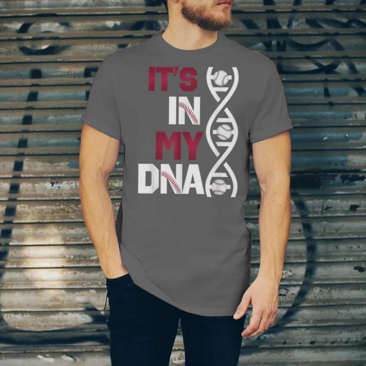 ITS In My DNA Baseball Sport Player Saying Unisex Jersey T-Shirt ITS In My DNA Baseball Sport Player Saying Unisex Jersey T-Shirt