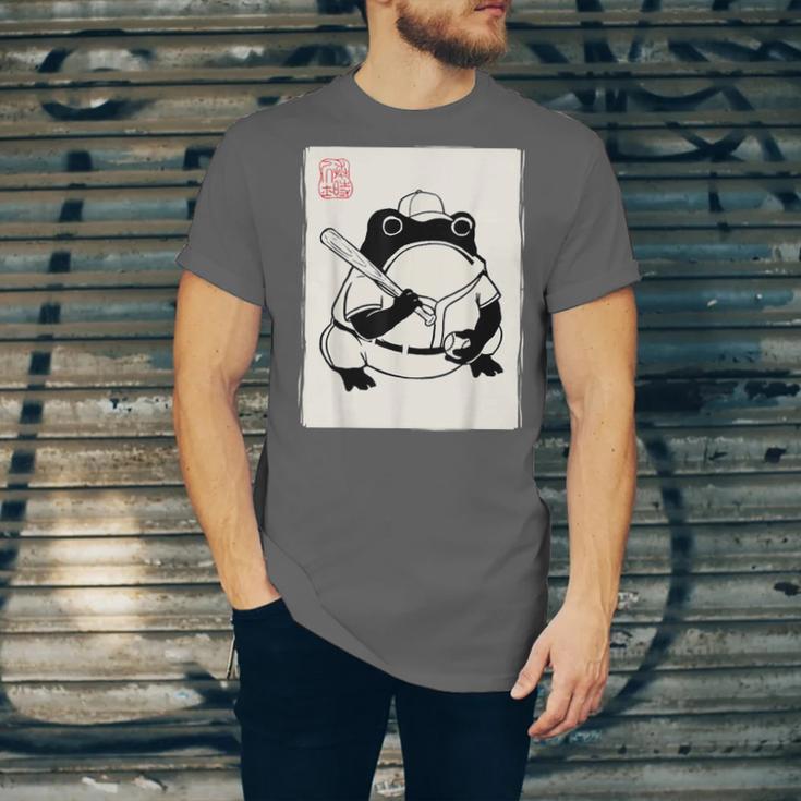 Japanese Grumpy Frog Baseball Player Baseball Unisex Jersey T-Shirt Japanese Grumpy Frog Baseball Player Baseball Unisex Jersey T-Shirt