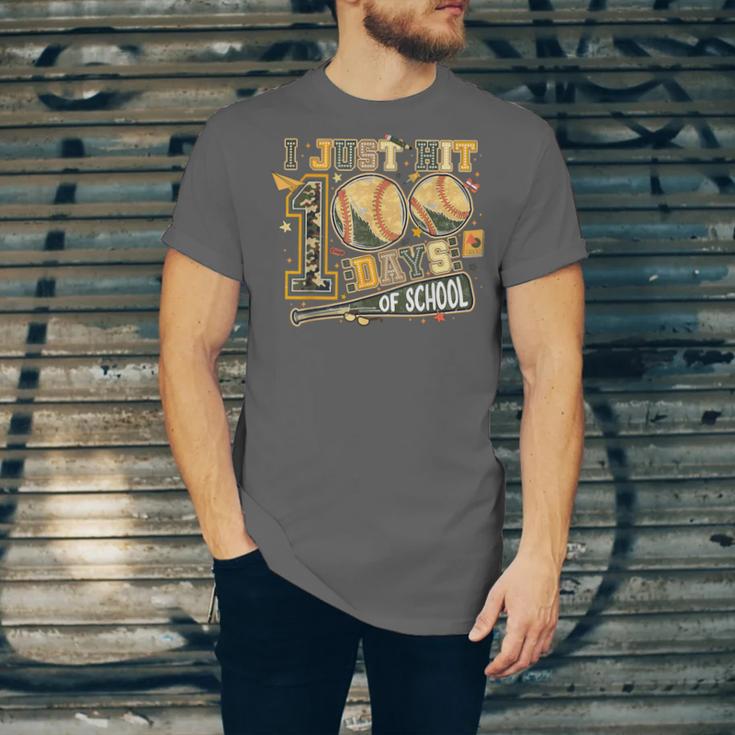 I Just Hit 100 Days Of School Baseball Teacher Student Retro Unisex Jersey T-Shirt I Just Hit 100 Days Of School Baseball Teacher Student Retro Unisex Jersey T-Shirt