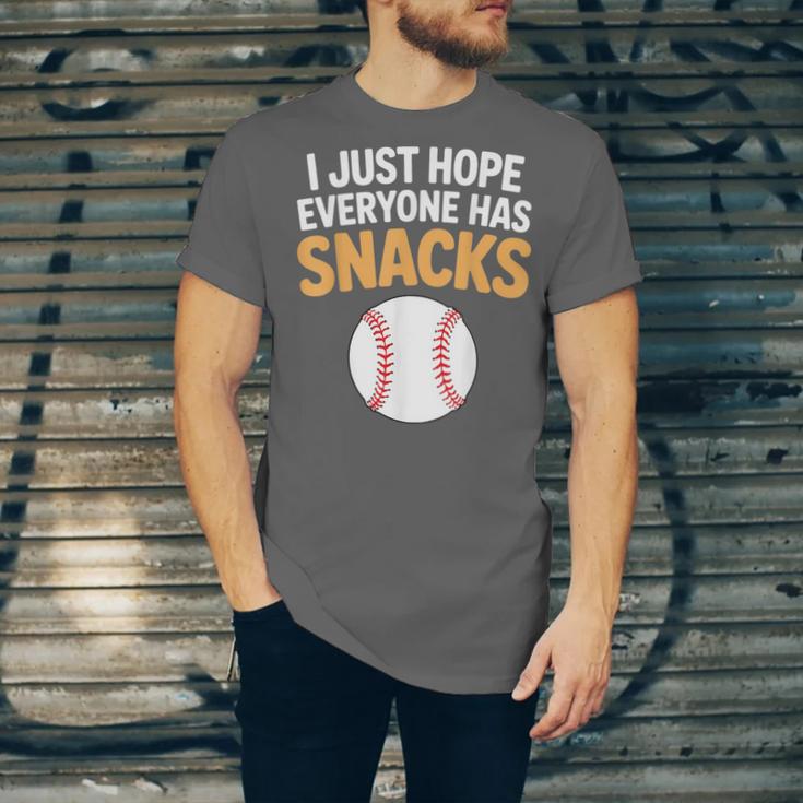 I Just Hope Everyone Has Snacks Baseball Game Day Fan Unisex Jersey T-Shirt I Just Hope Everyone Has Snacks Baseball Game Day Fan Unisex Jersey T-Shirt