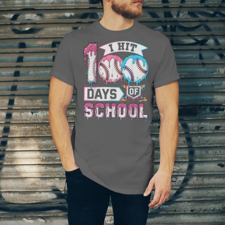 Kids 100 Days Of School Boys 100th Day Baseball Drip Toddler Unisex Jersey T-Shirt Kids 100 Days Of School Boys 100th Day Baseball Drip Toddler Unisex Jersey T-Shirt