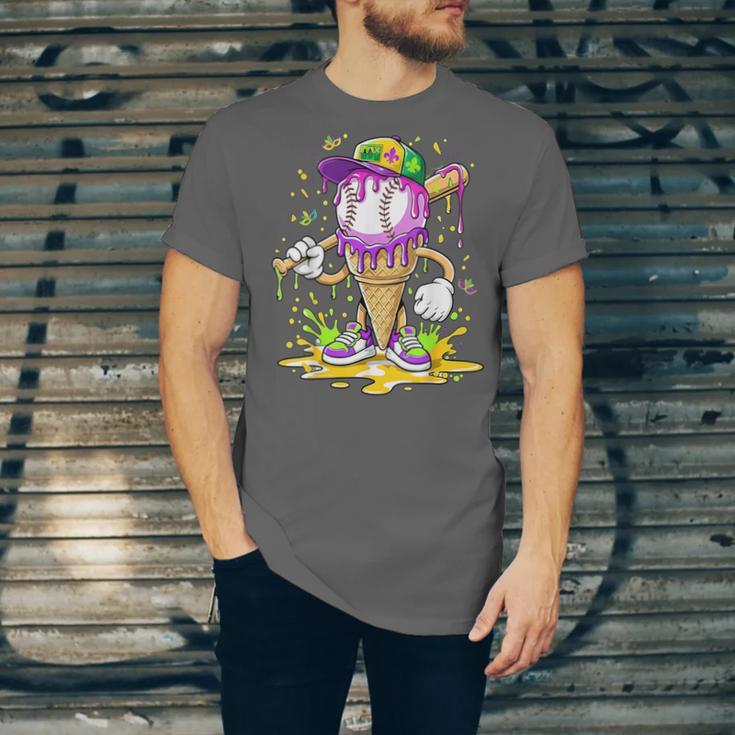 Kids Baseball Drip Ice Cream Apparel Kids Boys Mardi Gras Unisex Jersey T-Shirt Kids Baseball Drip Ice Cream Apparel Kids Boys Mardi Gras Unisex Jersey T-Shirt