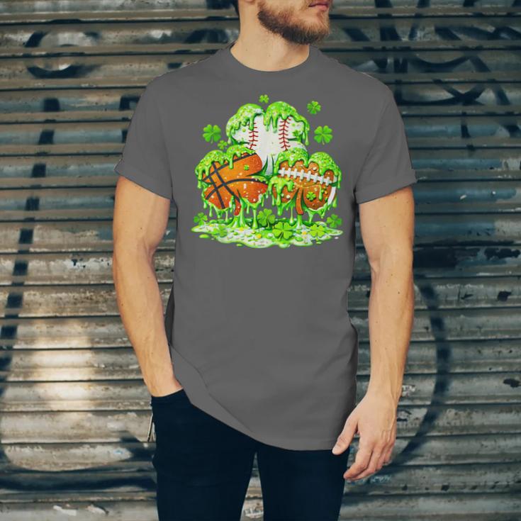 Kids St Patricks Day Shamrock Basketball Baseball Football Unisex Jersey T-Shirt