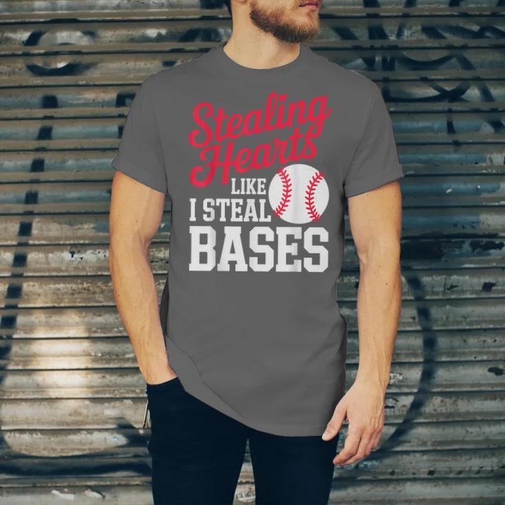 Kids Stealing Hearts Cute Baseball Boys Unisex Jersey T-Shirt