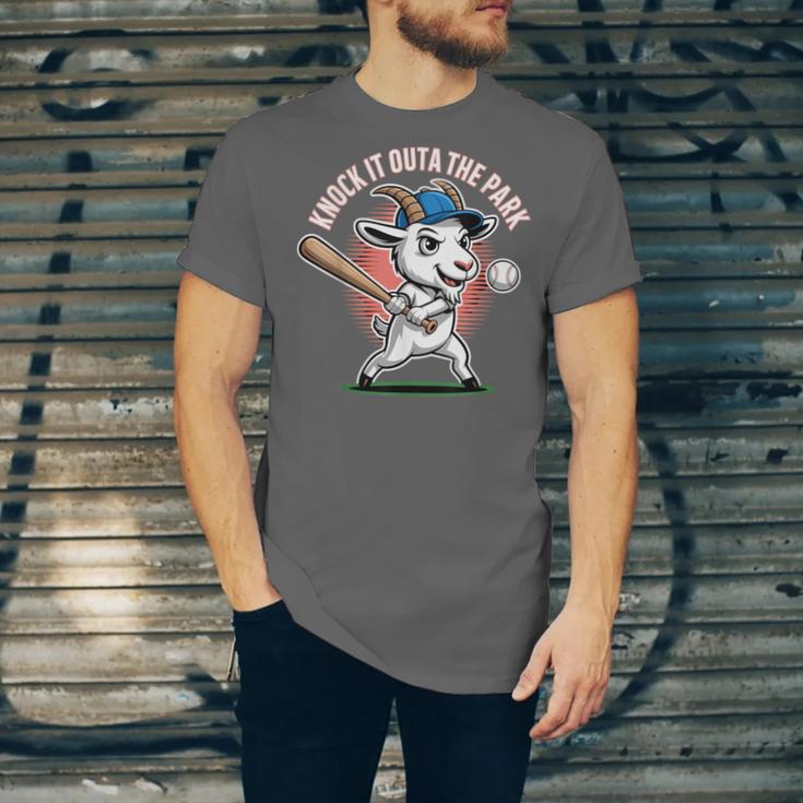 Knock It Outa The Park Baseball Goat Home Run Unisex Jersey T-Shirt Knock It Outa The Park Baseball Goat Home Run Unisex Jersey T-Shirt