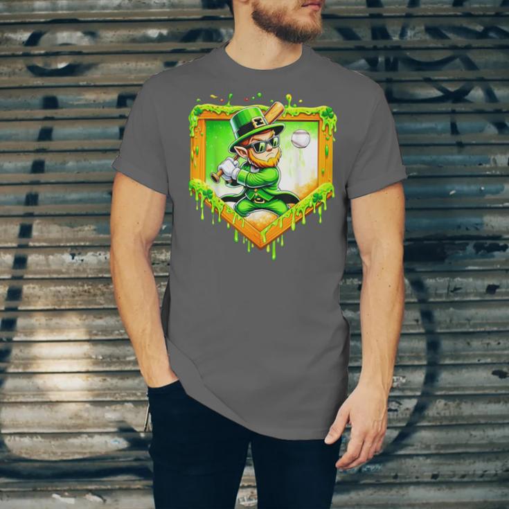 Leprechaun Baseball St Patricks Day Ice Cream Drip Men Boys Unisex Jersey T-Shirt Leprechaun Baseball St Patricks Day Ice Cream Drip Men Boys Unisex Jersey T-Shirt