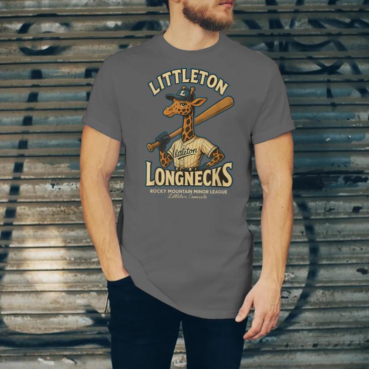 Littleton Longnecks Retro Minor League Baseball Unisex Jersey T-Shirt