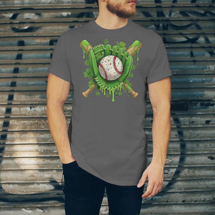 Lucky Shamrock Baseball Gloves Drip St Patrick's Day Boys Unisex Jersey T-Shirt Lucky Shamrock Baseball Gloves Drip St Patrick's Day Boys Unisex Jersey T-Shirt