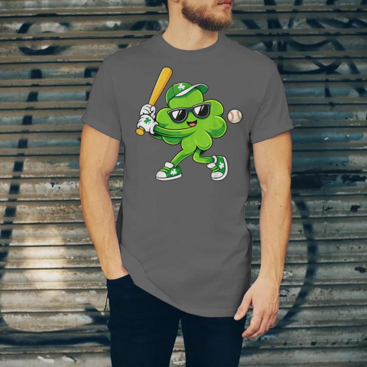 Lucky Shamrock Playing Baseball St Patrick's Kids Boys Unisex Jersey T-Shirt Lucky Shamrock Playing Baseball St Patrick's Kids Boys Unisex Jersey T-Shirt