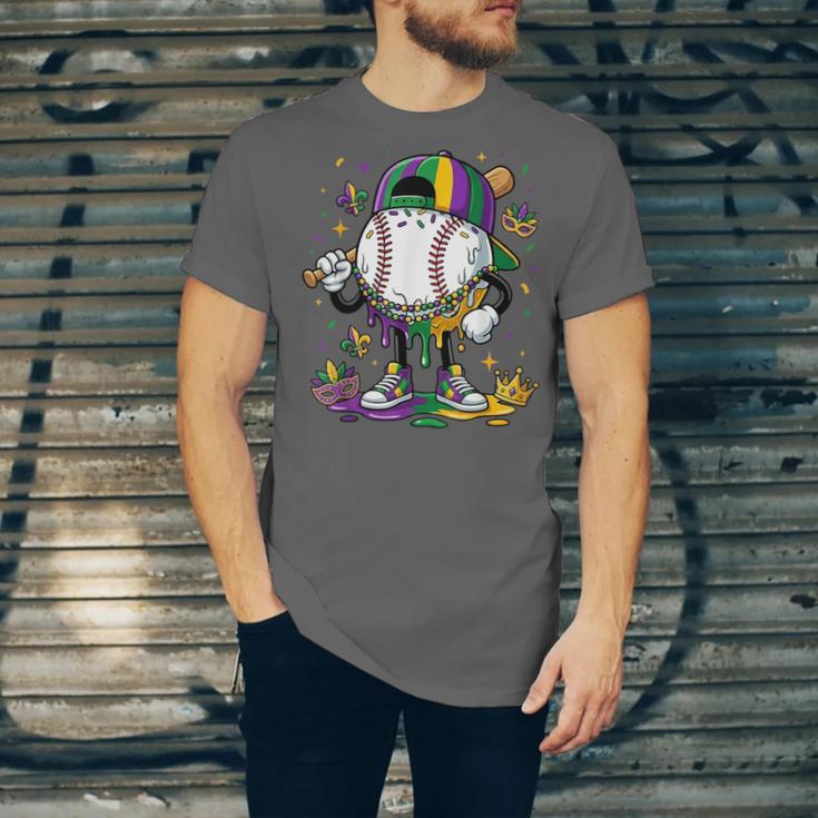 Mardi Gras Ice Cream Drip Baseball Carnival Party Mask Boys Unisex Jersey T-Shirt Mardi Gras Ice Cream Drip Baseball Carnival Party Mask Boys Unisex Jersey T-Shirt