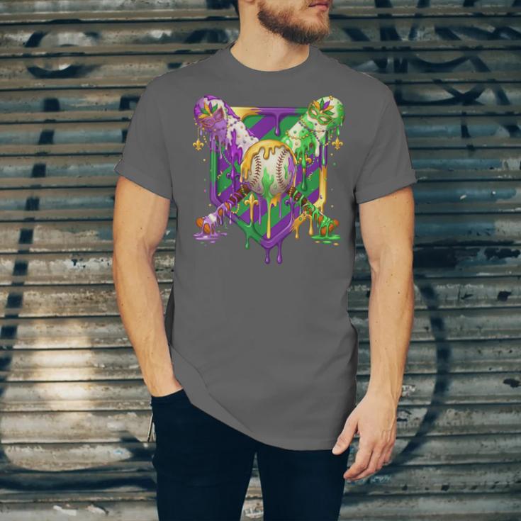 Mardi Gras Ice Cream Drip Baseball Sports For Men Women Kids Unisex Jersey T-Shirt