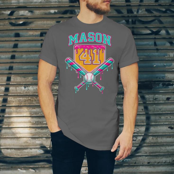 Mason 41 Meme Ice Cream Drip Baseball Birthday Costume Unisex Jersey T-Shirt
