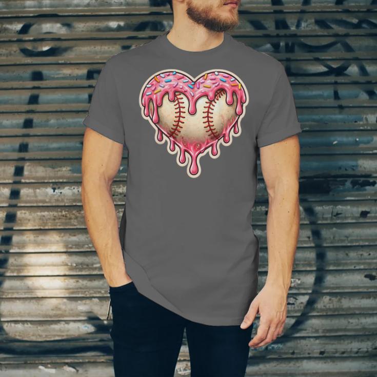 Melting Baseball Drip Heart Softball Player Lover Ice Cream Unisex Jersey T-Shirt Melting Baseball Drip Heart Softball Player Lover Ice Cream Unisex Jersey T-Shirt