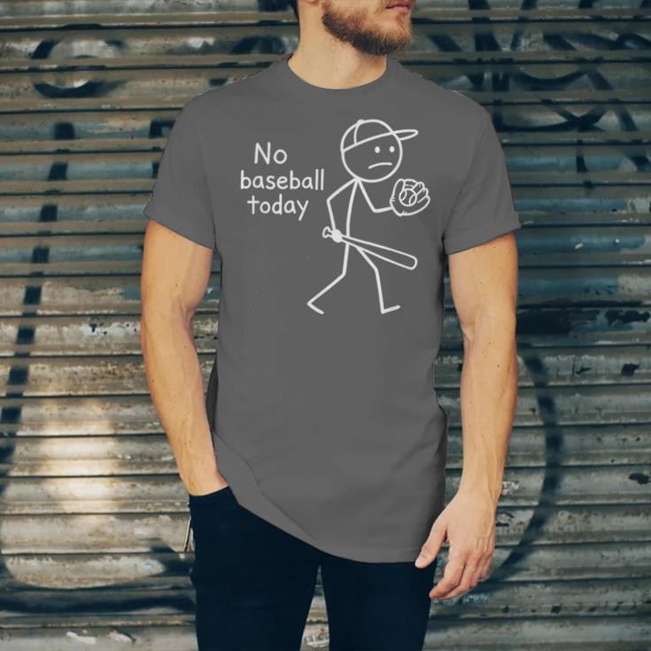 No Baseball Game Today Sad Stickfigure Baseball Player Unisex Jersey T-Shirt No Baseball Game Today Sad Stickfigure Baseball Player Unisex Jersey T-Shirt