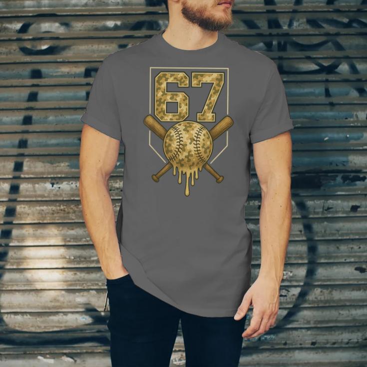 Number 67 Baseball Drip Camo Six Seven Meme Boys Kids Unisex Jersey T-Shirt Number 67 Baseball Drip Camo Six Seven Meme Boys Kids Unisex Jersey T-Shirt