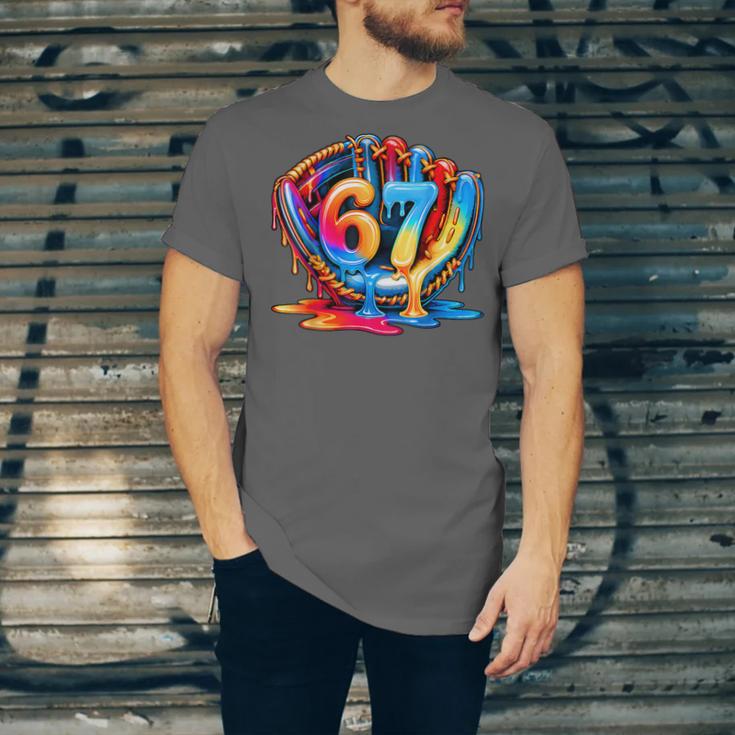 Number 67 Baseball Glove Ice Cream Drip Six Seven Meme Unisex Jersey T-Shirt Number 67 Baseball Glove Ice Cream Drip Six Seven Meme Unisex Jersey T-Shirt