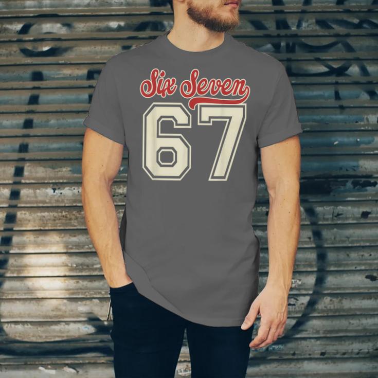 Number 67 Meme Six Seven Baseball Style Kids Boy Teen Unisex Jersey T-Shirt Number 67 Meme Six Seven Baseball Style Kids Boy Teen Unisex Jersey T-Shirt