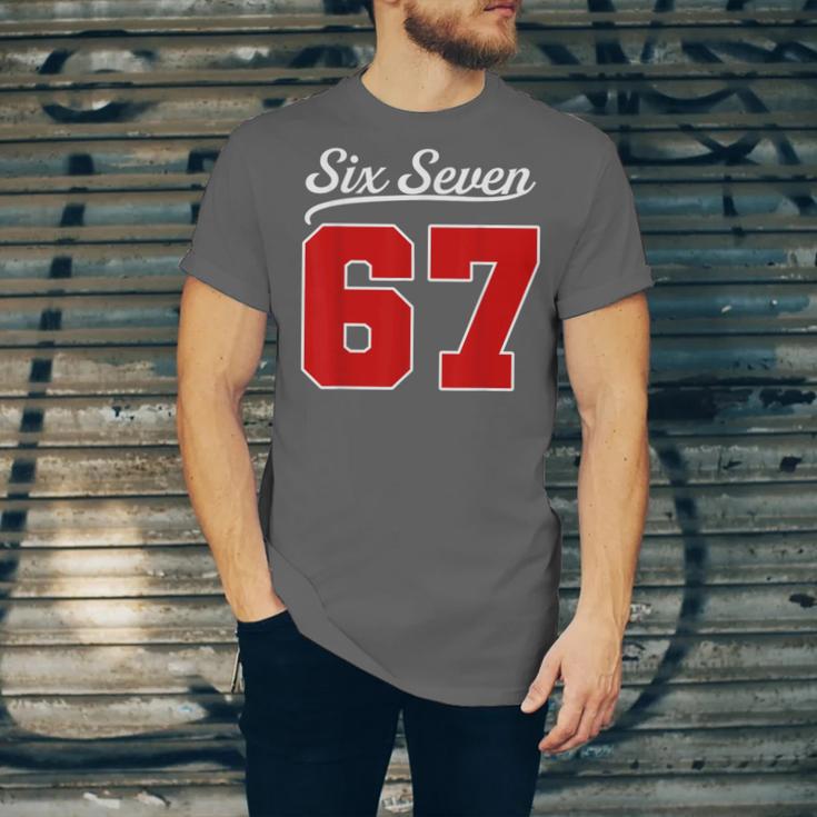 Number 67 Numbered Six Seven Baseball Jersey Style Team 67 Unisex Jersey T-Shirt Number 67 Numbered Six Seven Baseball Jersey Style Team 67 Unisex Jersey T-Shirt
