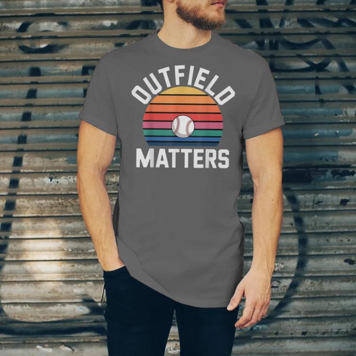 Outfield Matters Baseball Outfielder Athlete Sports Unisex Jersey T-Shirt Outfield Matters Baseball Outfielder Athlete Sports Unisex Jersey T-Shirt