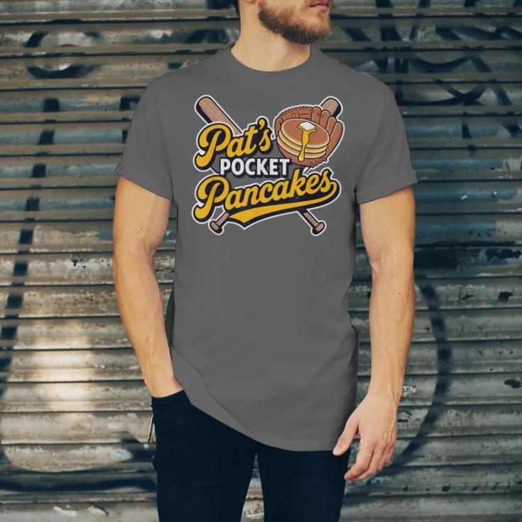 Pat's Pocket Pancakes Baseball Glove Stack Syrup Unisex Jersey T-Shirt