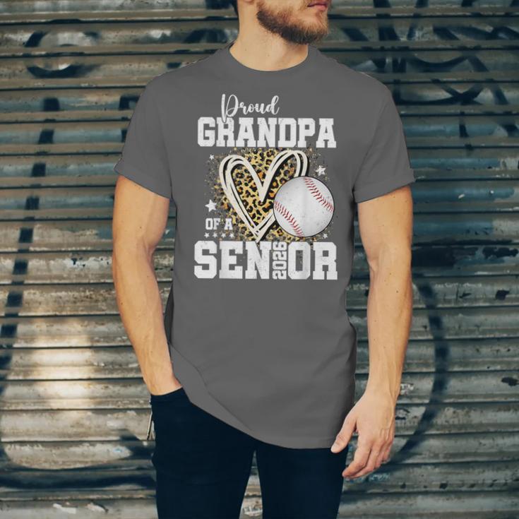 Proud Grandpa Of A 2026 Senior Baseball Graduation Leopard Unisex Jersey T-Shirt