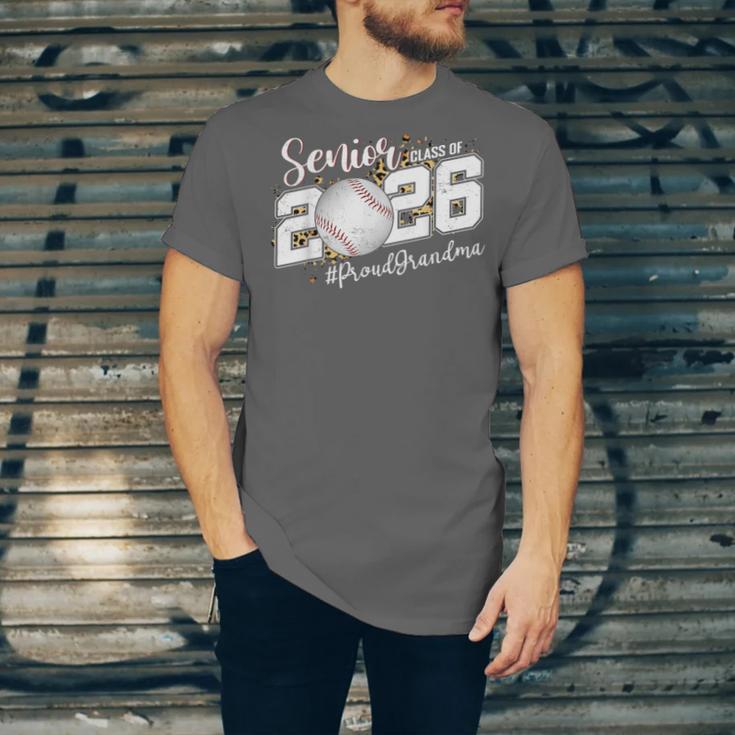 Proud Senior Grandma Class Of 2026 Baseball Graduate Leopard Unisex Jersey T-Shirt