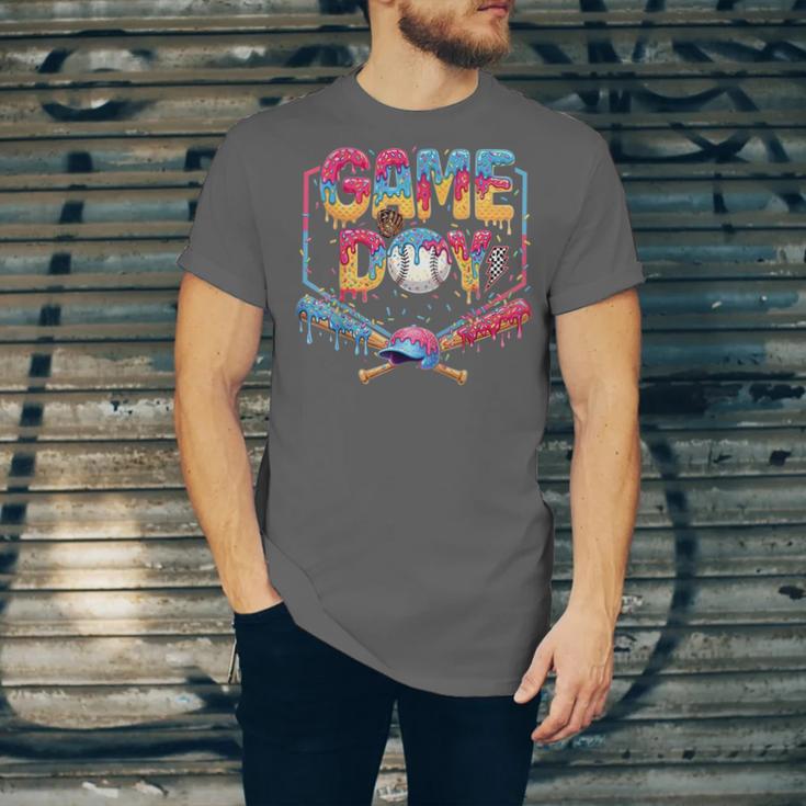 Retro Game Day Baseball Ice Cream Drip For Men Boy Kids Unisex Jersey T-Shirt Retro Game Day Baseball Ice Cream Drip For Men Boy Kids Unisex Jersey T-Shirt