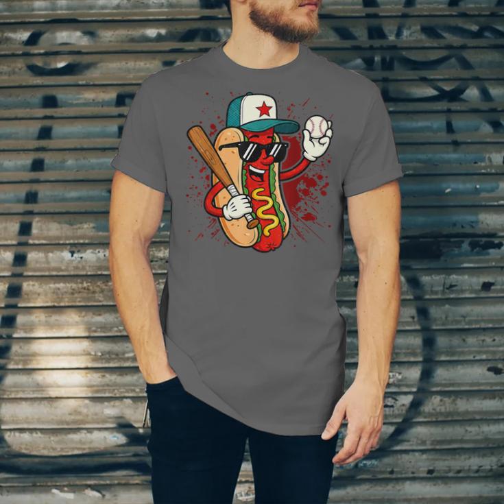 Retro Vintage Baseball Hot Dogs Unisex Jersey T-Shirt