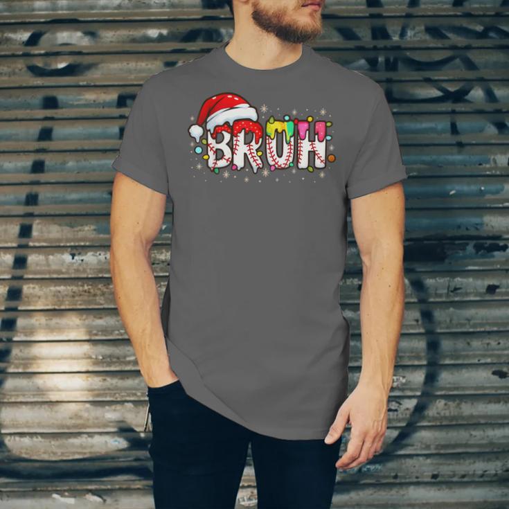 Santa Bruh Baseball Christmas Xmas Meme Pajamas Family Unisex Jersey T-Shirt