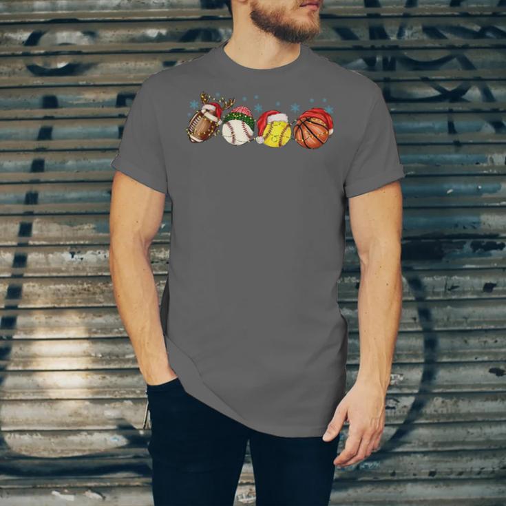 Santa Sports Boys Xmas Baseball Football Softball Basketball Unisex Jersey T-Shirt Santa Sports Boys Xmas Baseball Football Softball Basketball Unisex Jersey T-Shirt