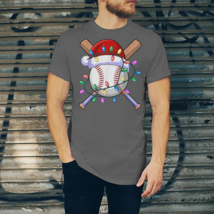 Santa Sports Christmas Baseball Player Unisex Jersey T-Shirt