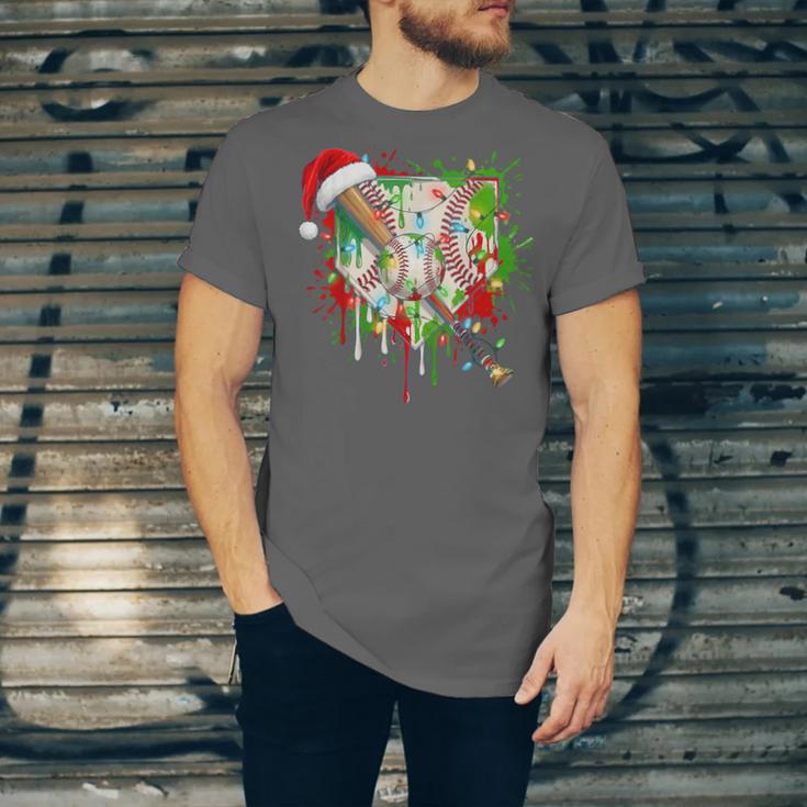 Santa Sports Ice Baseball Christmas Xmas Pajama Kid Men Boys Unisex Jersey T-Shirt Santa Sports Ice Baseball Christmas Xmas Pajama Kid Men Boys Unisex Jersey T-Shirt
