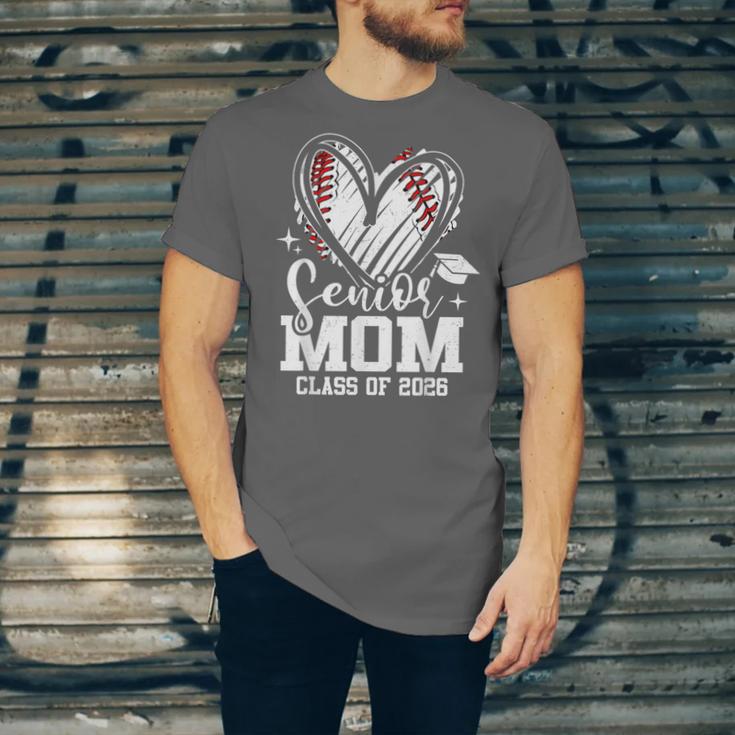Senior Mom Class Of 2026 Baseball Graduation Heart Unisex Jersey T-Shirt