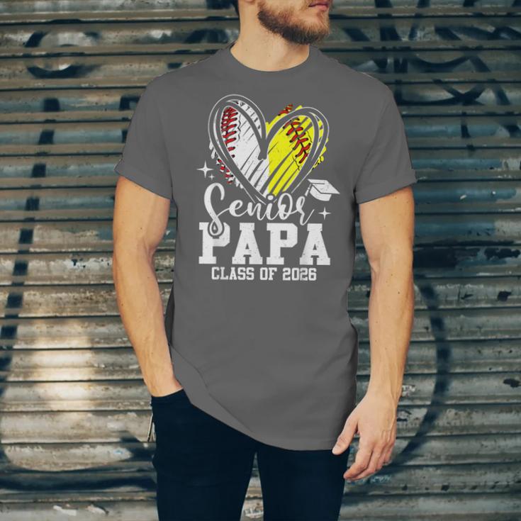 Senior Papa Class Of 2026 Baseball Softball Graduation Heart Unisex Jersey T-Shirt Senior Papa Class Of 2026 Baseball Softball Graduation Heart Unisex Jersey T-Shirt