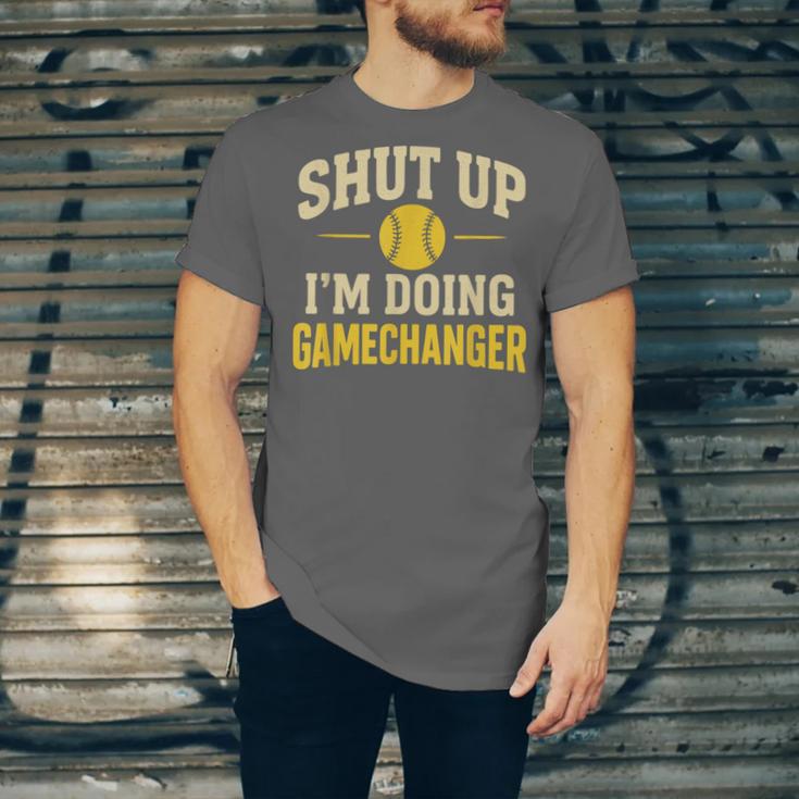 Shut Up I'm Doing Gamechanger Baseball Softball Cheer Unisex Jersey T-Shirt Shut Up I'm Doing Gamechanger Baseball Softball Cheer Unisex Jersey T-Shirt